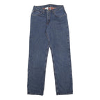 CARHARTT Blanket Lined Womens Blue Denim Straight Jeans Cotton Zip W30 L34
