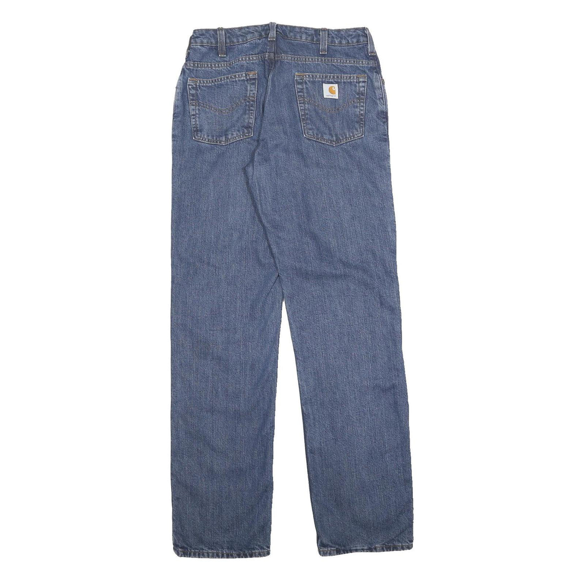 CARHARTT Blanket Lined Womens Blue Denim Straight Jeans Cotton Zip W30 L34