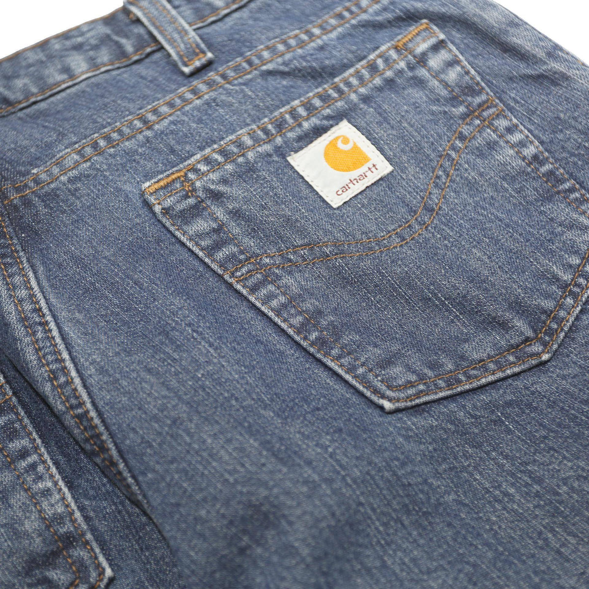 CARHARTT Blanket Lined Womens Blue Denim Straight Jeans Cotton Zip W30 L34