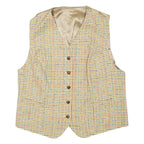 Womens Blazer Waistcoat Brown Check M