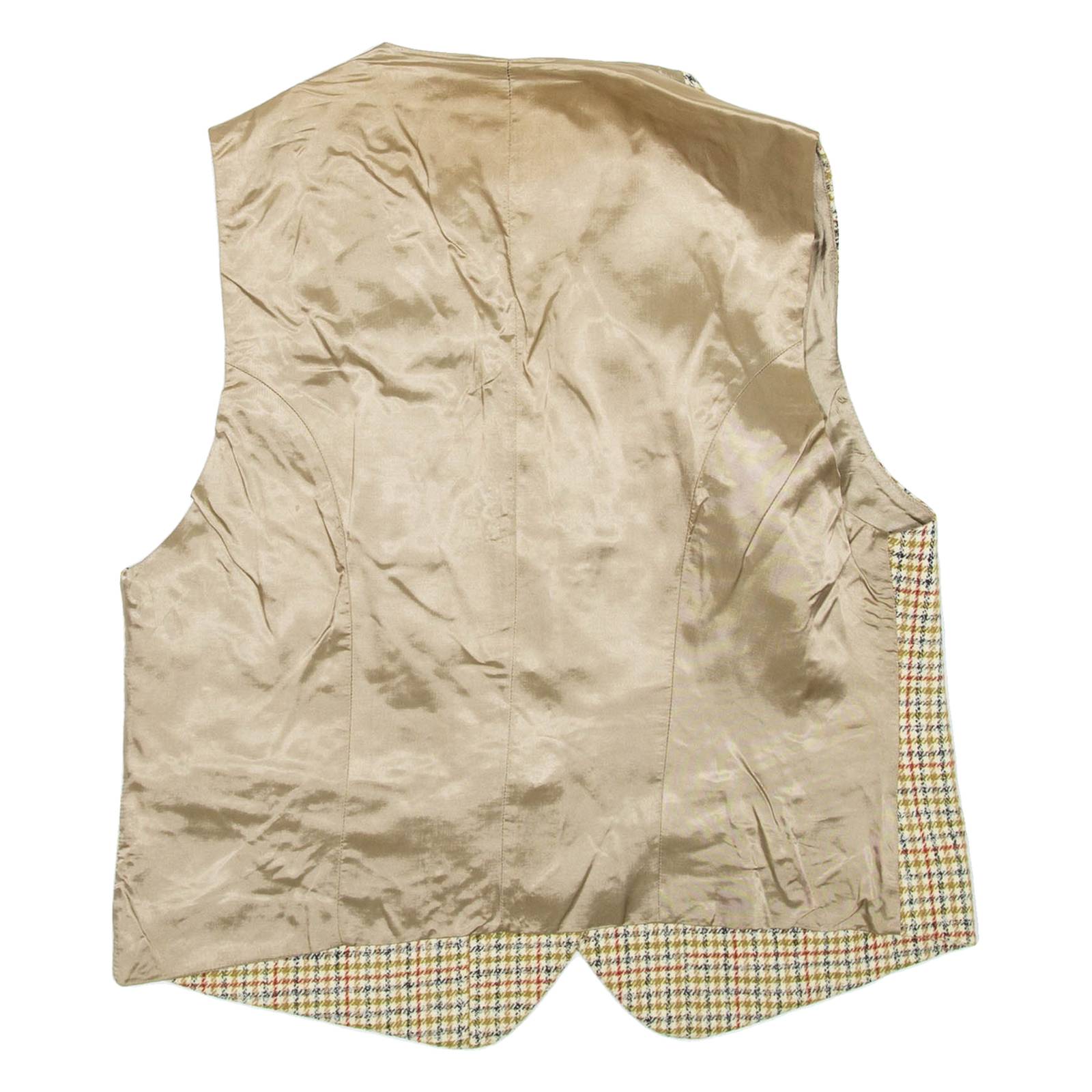 Womens Blazer Waistcoat Brown Check M