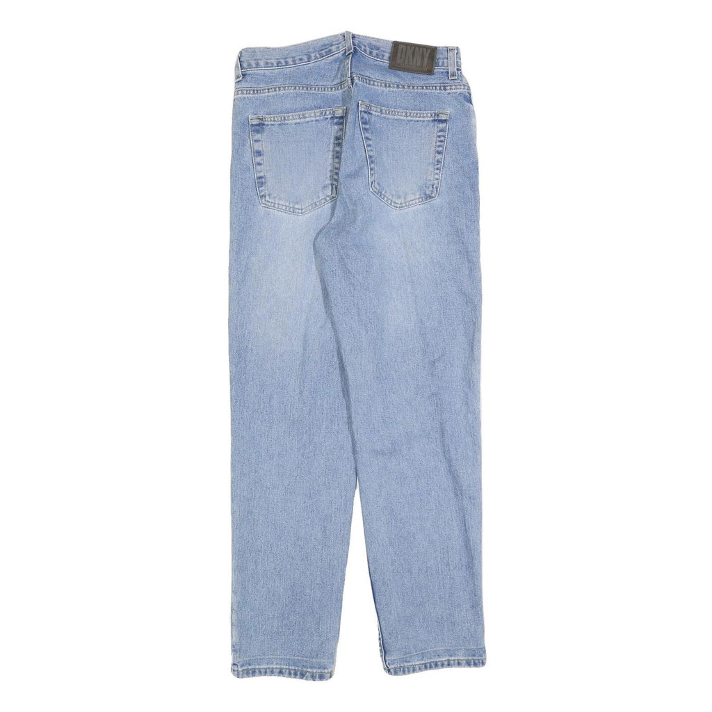 DKNY Womens Jeans Blue Regular Straight Denim Light W30 L32 Zip Cotton Blend