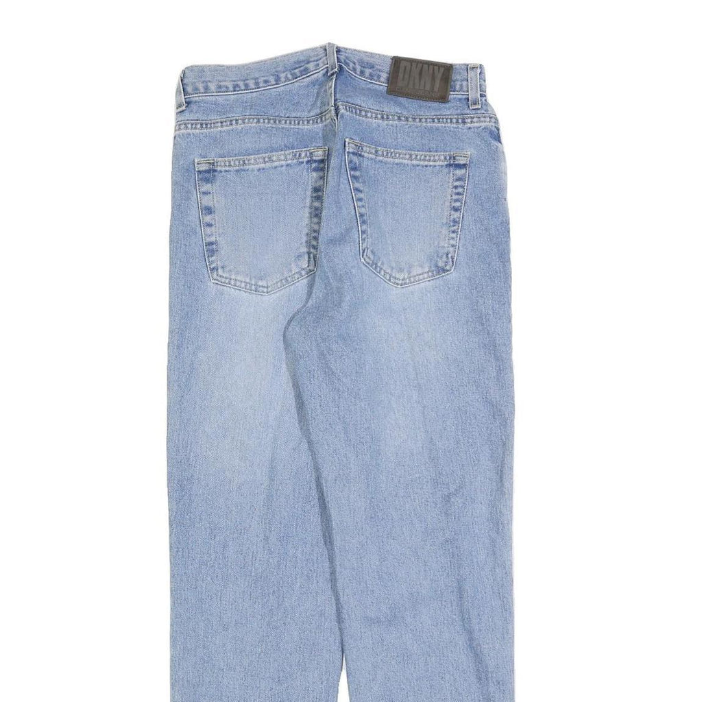 DKNY Womens Jeans Blue Regular Straight Denim Light W30 L32 Zip Cotton Blend