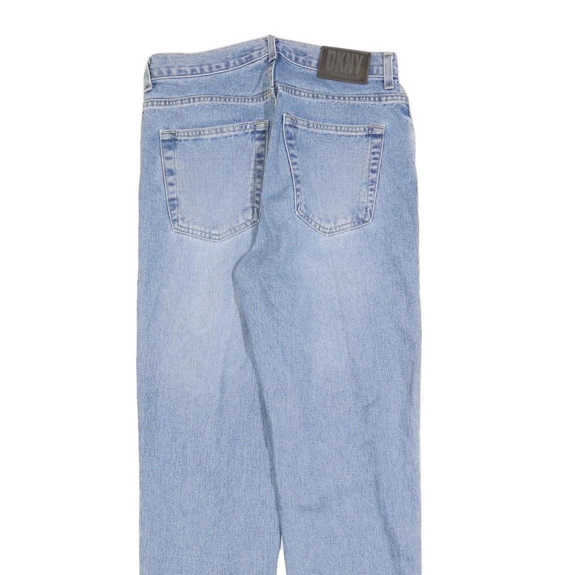 DKNY Womens Jeans Blue Regular Straight Denim Light W30 L32 Zip Cotton Blend