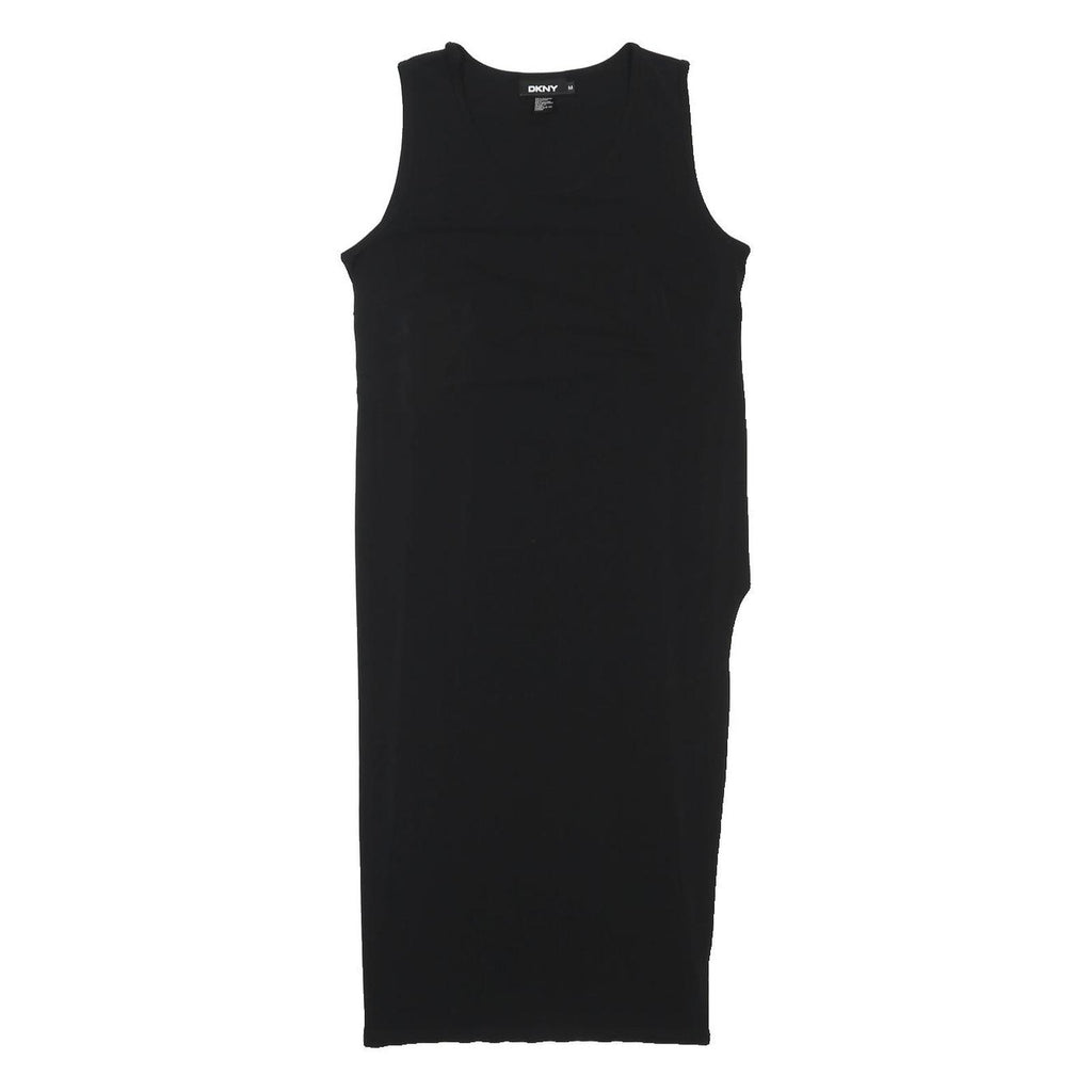 DKNY Womens Black Bodycon Rayon Sleeveless Midi Dress Size M Simple Chic
