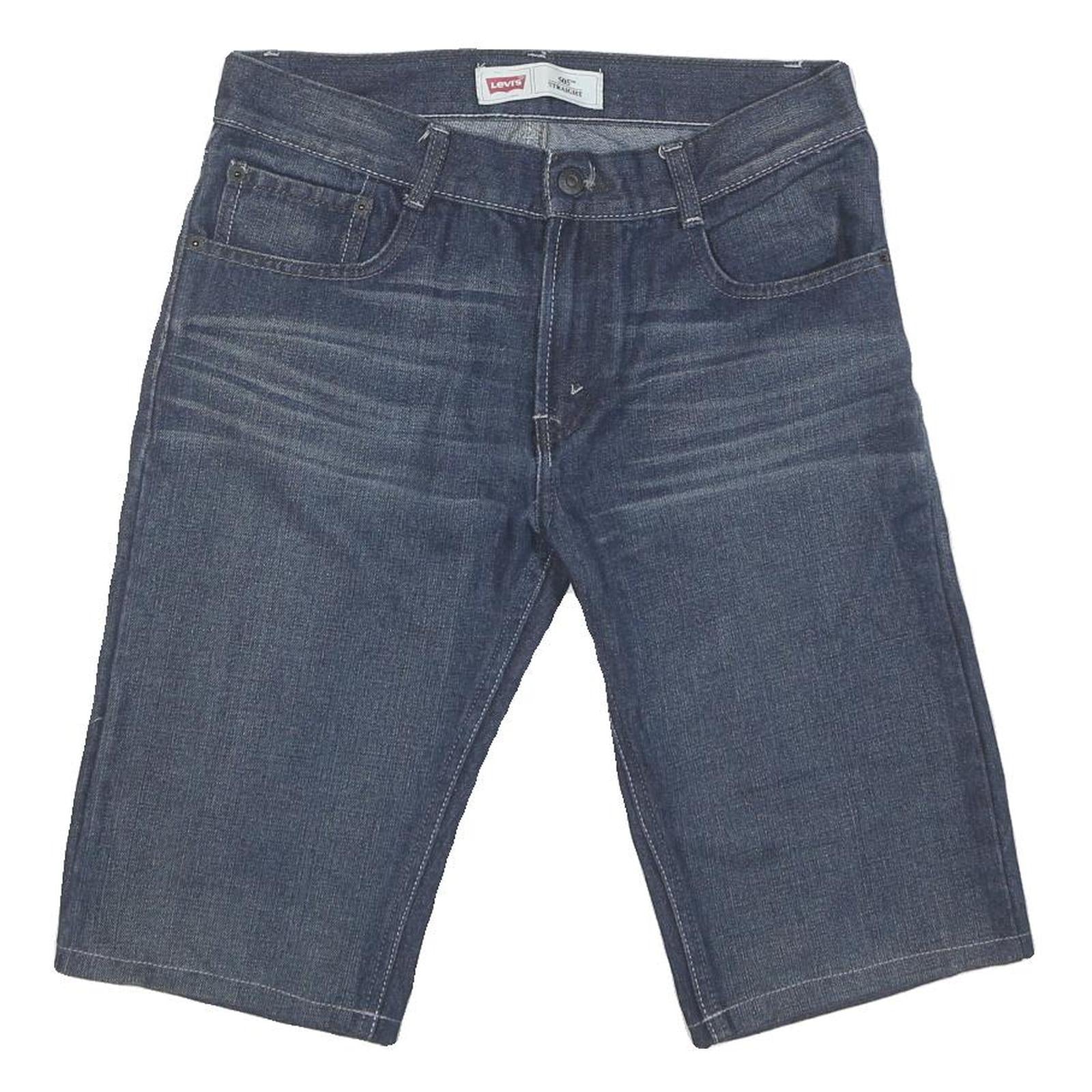 LEVI'S Womens Shorts Blue Denim L W32 505 Straight Fit Casual Style