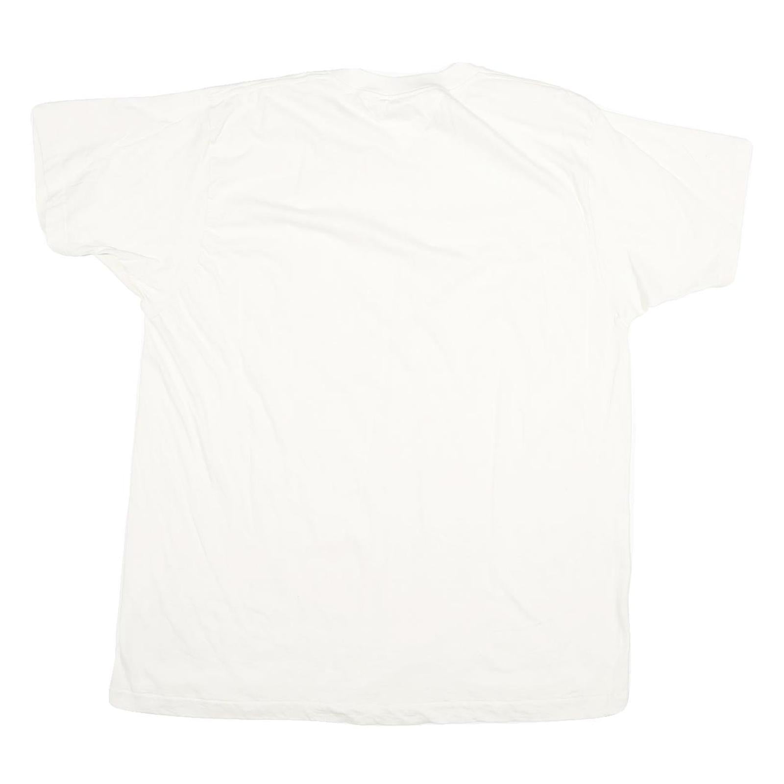 TOMMY HILFIGER Mens White XL Classic T-Shirt Short Sleeve Crew Neck Logo Print