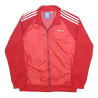 ADIDAS Mens Red Track Jacket M Polyester Blend Zip Up Sportswear Casual Jacket