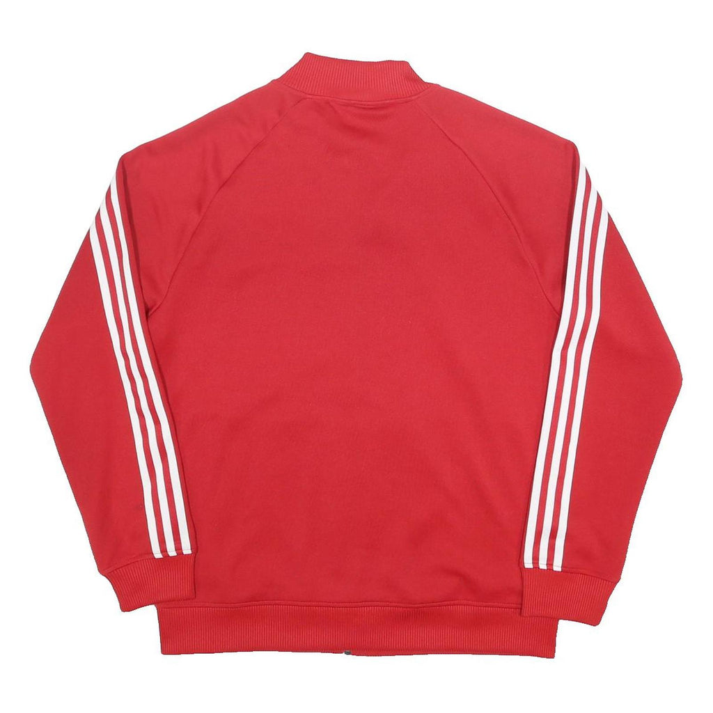 ADIDAS Mens Red Track Jacket M Polyester Blend Zip Up Sportswear Casual Jacket
