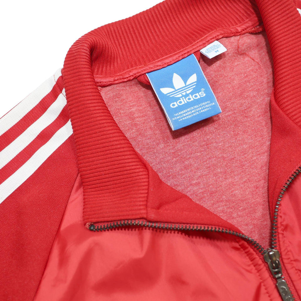 ADIDAS Mens Red Track Jacket M Polyester Blend Zip Up Sportswear Casual Jacket