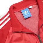 ADIDAS Mens Red Track Jacket M Polyester Blend Zip Up Sportswear Casual Jacket
