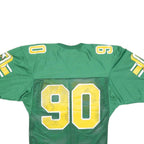 CHAMPION Mens Green Yellow Freedom Bowl VII Football Jersey S Short Sleeve V