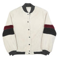 Womens Cream Black & Maroon Button Jacket L Polyester Blend Plain Casual