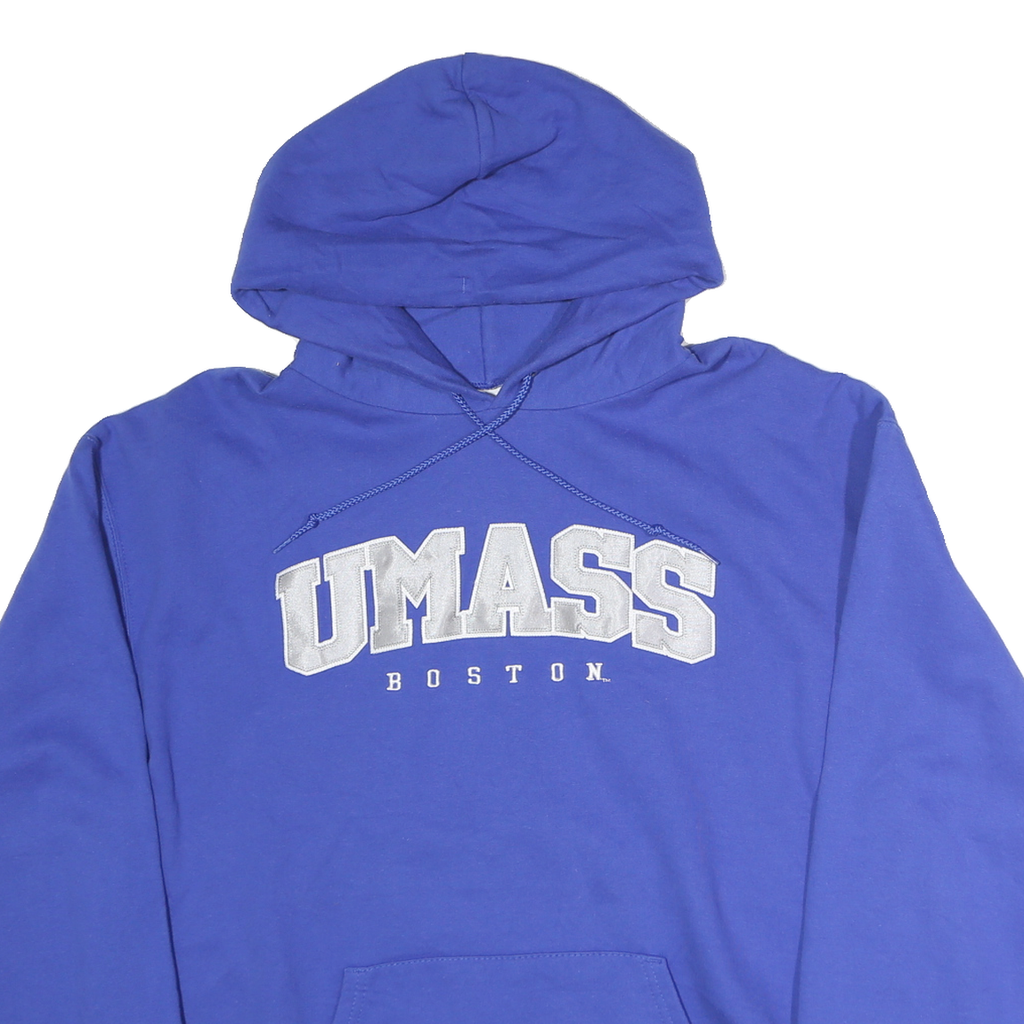 CHAMPION Mens Blue UMass Boston Pullover Hoodie XL Cotton Casual