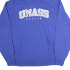 CHAMPION Mens Blue UMass Boston Pullover Hoodie XL Cotton Casual