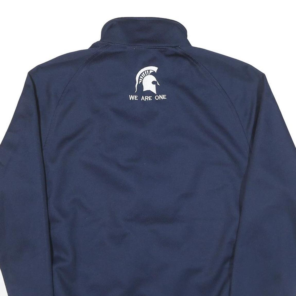 NIKE Mens Navy & White Marist Basketball Zip Up Polyester Blend Jacket L