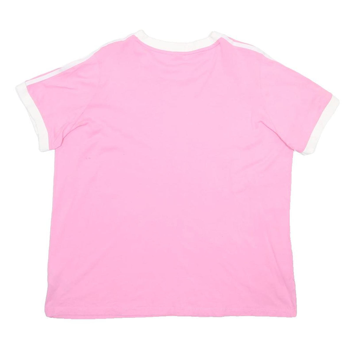ADIDAS Womens Pink & White Graphic T-Shirt L Short Sleeve Crew Neck Casual