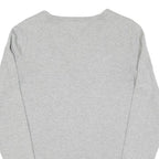 TOMMY HILFIGER Womens Grey Plain Jumper V-Neck Basic Knit M Classic Cotton Blend