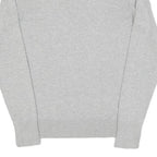 TOMMY HILFIGER Womens Grey Plain Jumper V-Neck Basic Knit M Classic Cotton Blend