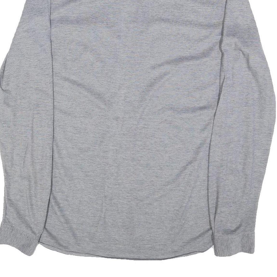 LACOSTE Mens Grey Cotton Long Sleeve Shirt M Button Down Collar Classic Fit