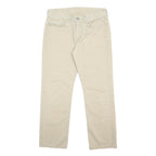 LEVI'S Mens Cotton Slim Beige Trousers W34 L30 Classic Zip Casual Wear