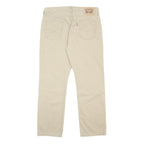 LEVI'S Mens Cotton Slim Beige Trousers W34 L30 Classic Zip Casual Wear