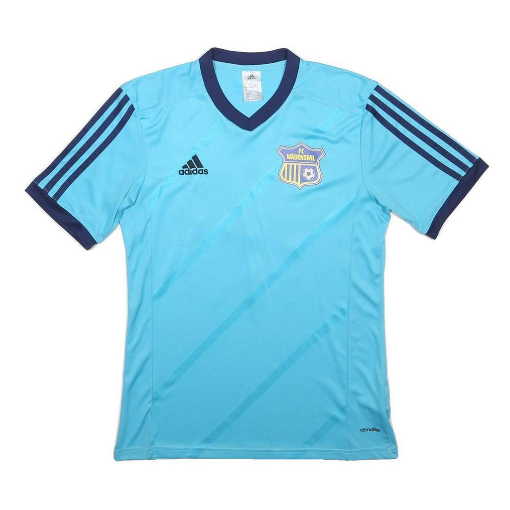 ADIDAS Mens Blue FC Wädenswil Football Shirt S Short Sleeve V-Neck Gasparoli 15
