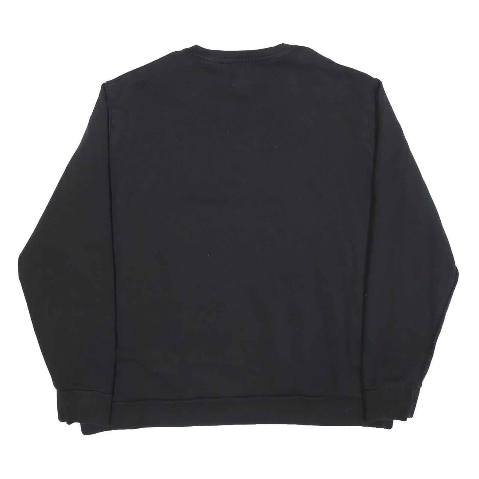 LEVI'S Mens Black Cotton Blend Crew Neck Sweatshirt XL Logo Print Casual