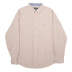 NAUTICA Mens Beige Classic Fit XL Cotton Shirt Long Sleeve Button Collar