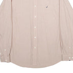 NAUTICA Mens Beige Classic Fit XL Cotton Shirt Long Sleeve Button Collar