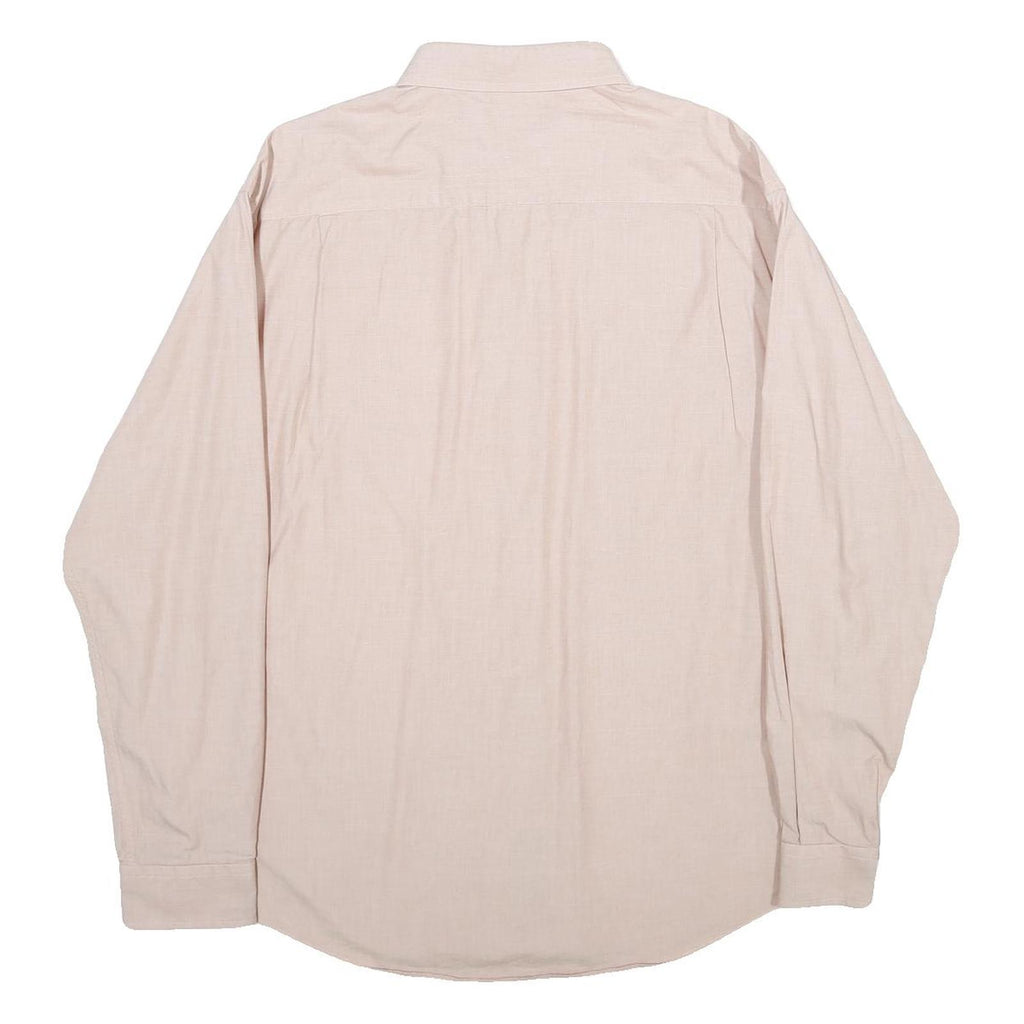 NAUTICA Mens Beige Classic Fit XL Cotton Shirt Long Sleeve Button Collar