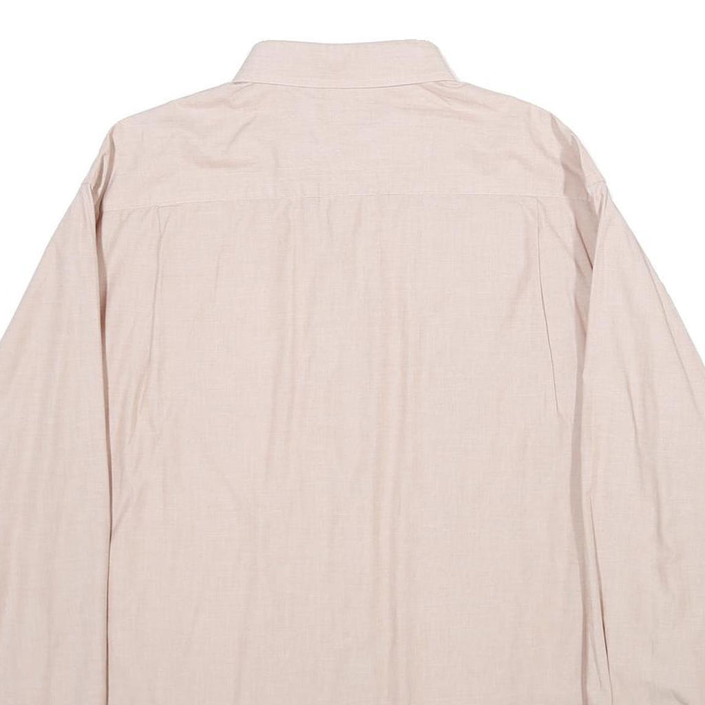 NAUTICA Mens Beige Classic Fit XL Cotton Shirt Long Sleeve Button Collar