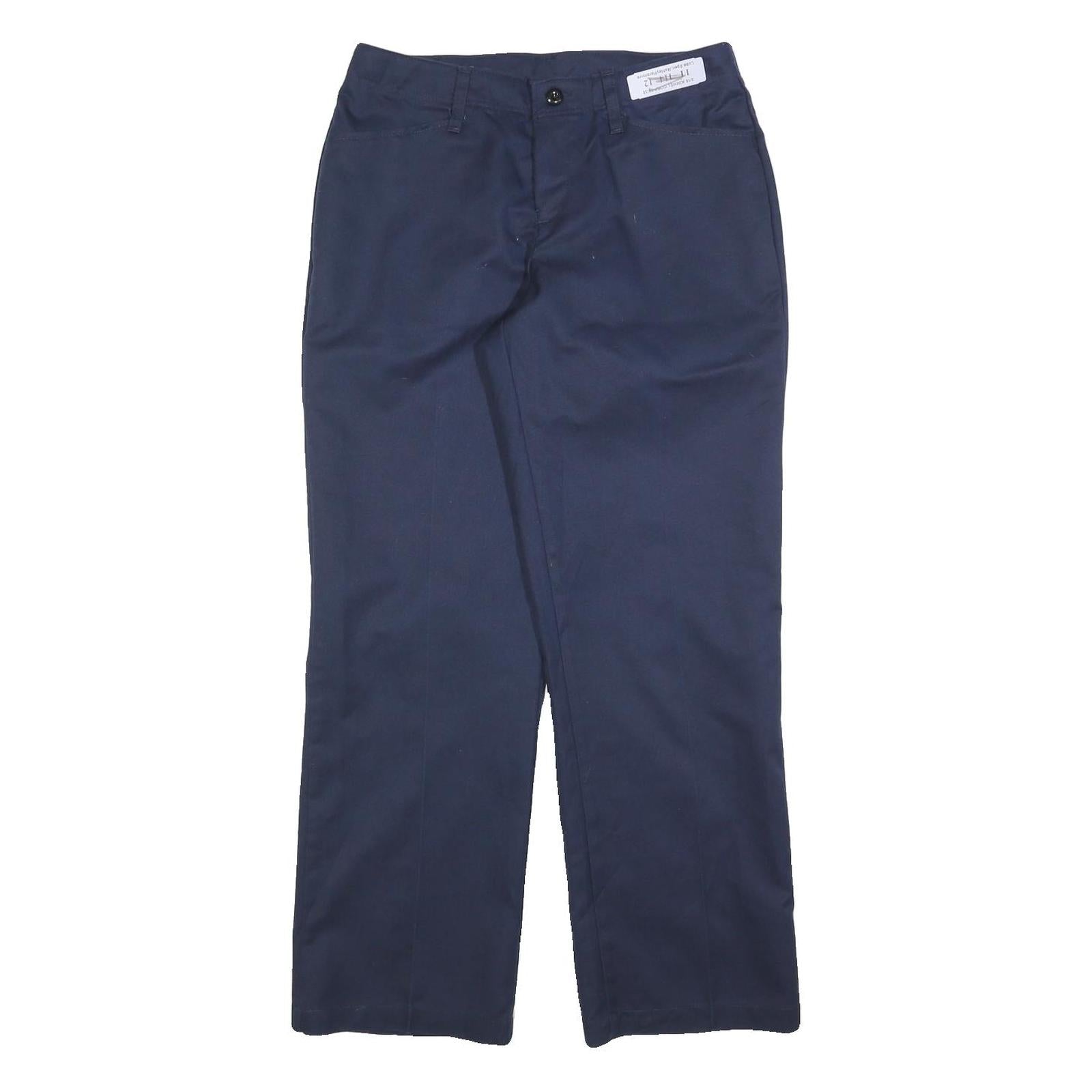 RED KAP Womens Cotton Blend Navy Regular Straight Leg Trousers W30 L30 Workwear