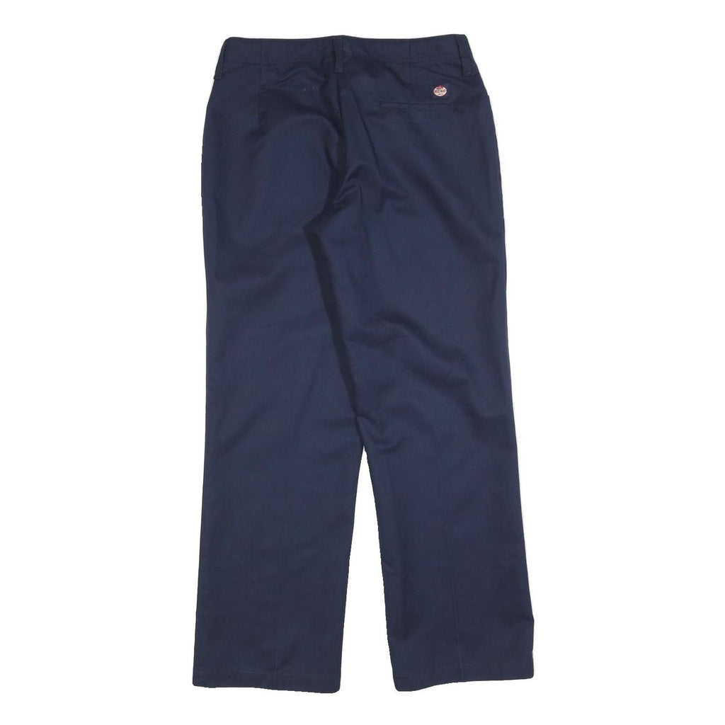 RED KAP Womens Cotton Blend Navy Regular Straight Leg Trousers W30 L30 Workwear
