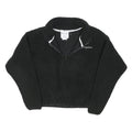CHAMPION Mens Black Plain Polyester Blend Pullover Crew Neck Basic Knit S