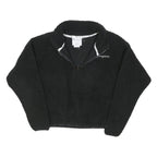 CHAMPION Mens Black Plain Polyester Blend Pullover Crew Neck Basic Knit S
