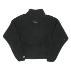 CHAMPION Mens Black Plain Polyester Blend Pullover Crew Neck Basic Knit S