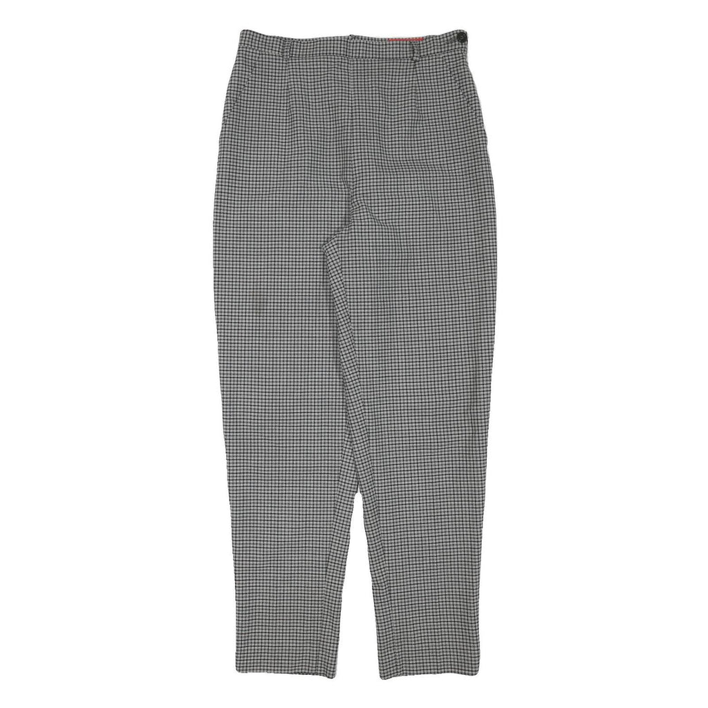 ALAIN MANOUKIN Womens Wool Blend Black & White Relaxed Tapered Trousers W28 L29