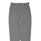 ALAIN MANOUKIN Womens Wool Blend Black & White Relaxed Tapered Trousers W28 L29