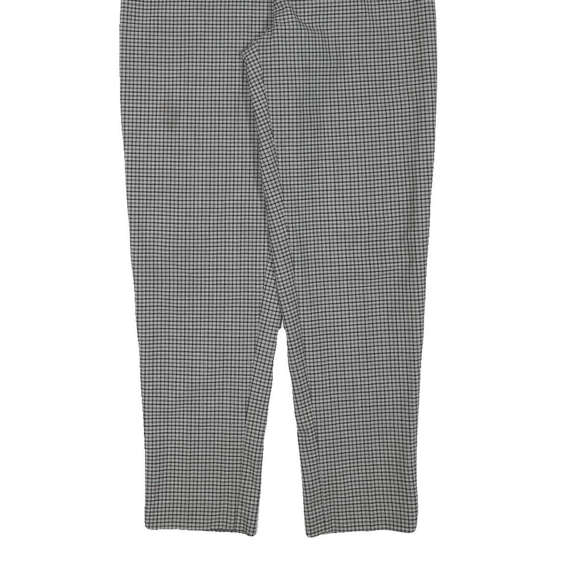 ALAIN MANOUKIN Womens Wool Blend Black & White Relaxed Tapered Trousers W28 L29