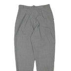 ALAIN MANOUKIN Womens Wool Blend Black & White Relaxed Tapered Trousers W28 L29