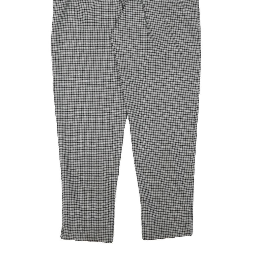 ALAIN MANOUKIN Womens Wool Blend Black & White Relaxed Tapered Trousers W28 L29