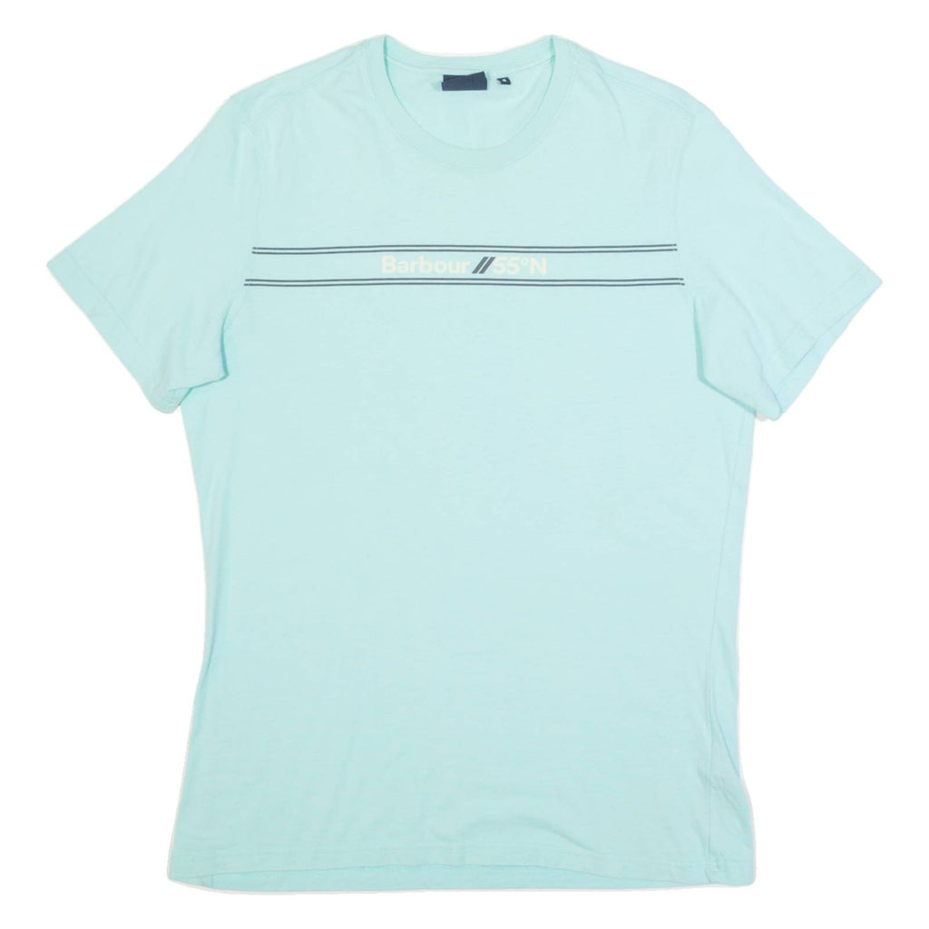 BARBOUR Mens T-Shirt Blue S