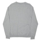 CREW CLOTHING Mens Grey Plain Cotton Blend Jumper Crew Neck Basic Knit S Casual