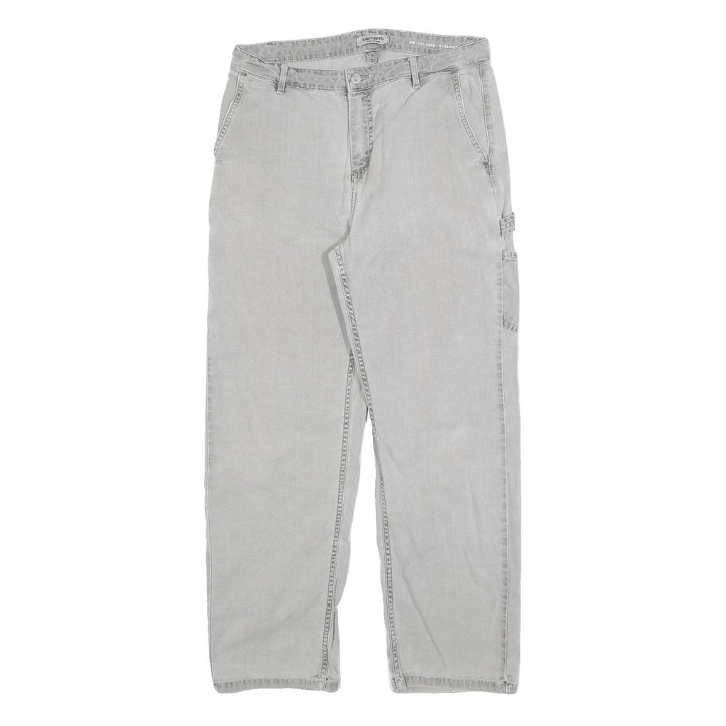 CARHARTT Womens Jeans Grey Relaxed Straight Denim Medium W31 L28 Workwear Casual