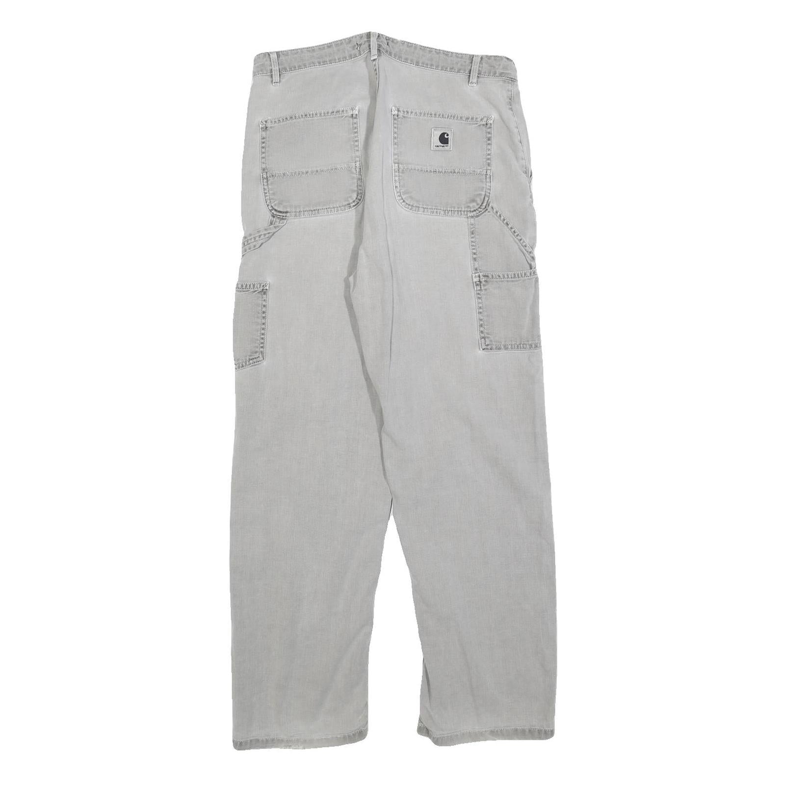 CARHARTT Womens Jeans Grey Relaxed Straight Denim Medium W31 L28 Workwear Casual