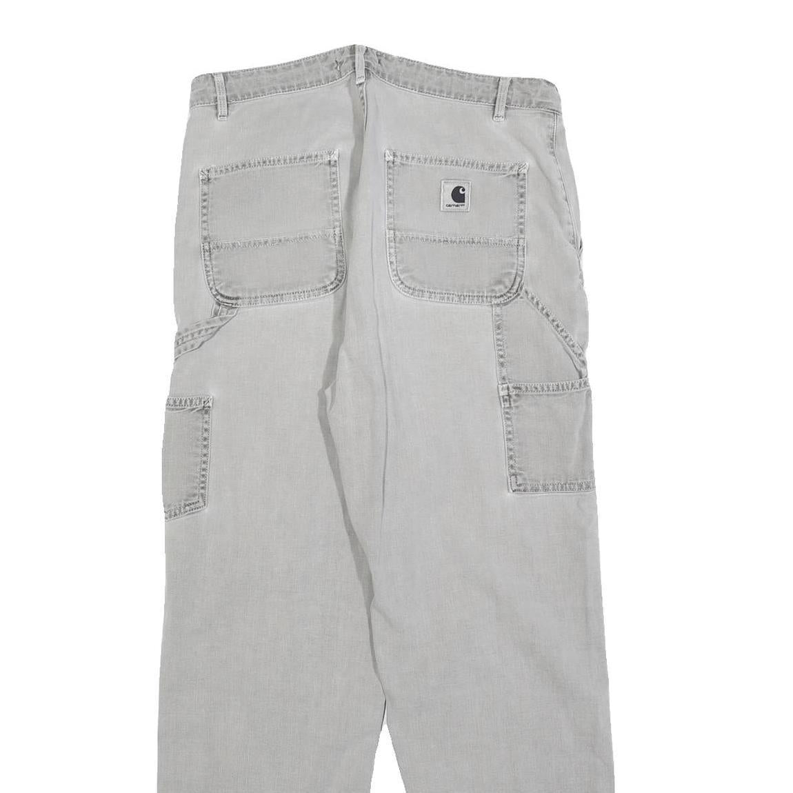 CARHARTT Womens Jeans Grey Relaxed Straight Denim Medium W31 L28 Workwear Casual