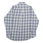 DEAUVIILLE Mens Blue & Grey Checked Cotton Shirt M Classic Button Collar