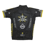 BON TRAGER Mens Black & Yellow RadioShack Cycling Jersey 2XL Short Sleeve Crew
