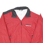 NAUTICA Mens Red & Black Competition Zip Jacket L Polyester Sportswear